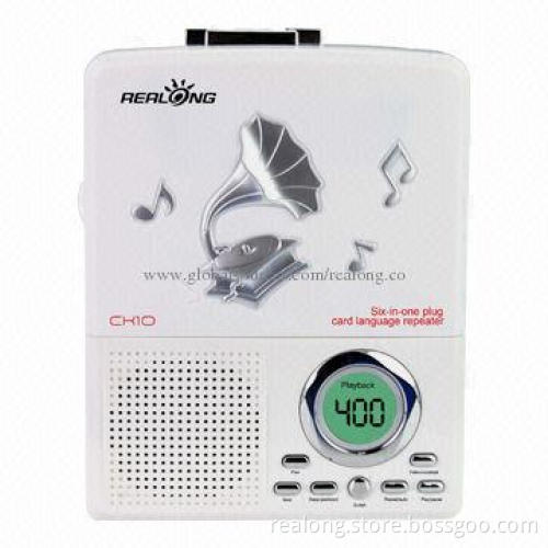 Personal USB/TF/Cassette Player with Language Learning Function, 76-108MHz FM Range